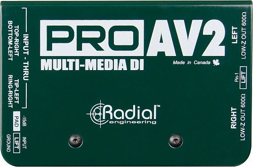 Radial PRO-AV2   , / thru 1/8", 1/4" TRS, 2x RCA,  2x XLR