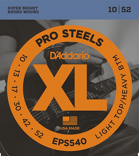 D'Addario EPS540 XL PRO STEEL   - Light Top/Heavy Bottom 10-52 D`Addario